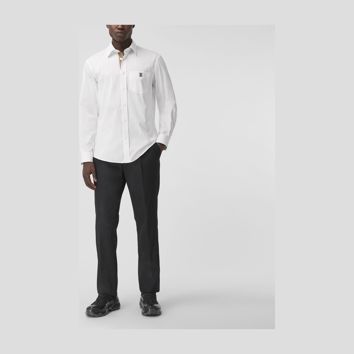 Burberry Classic Logo Cotton Shirt White