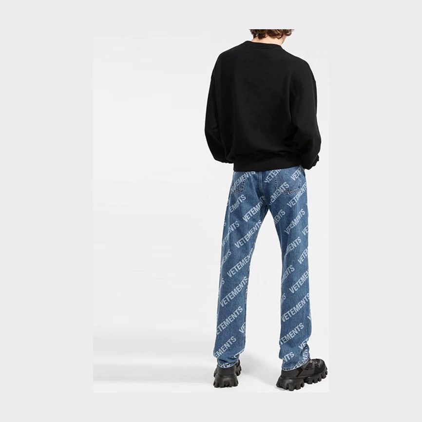 OFF-WHITE FW21 Logo Crewneck Sweatshirt Black