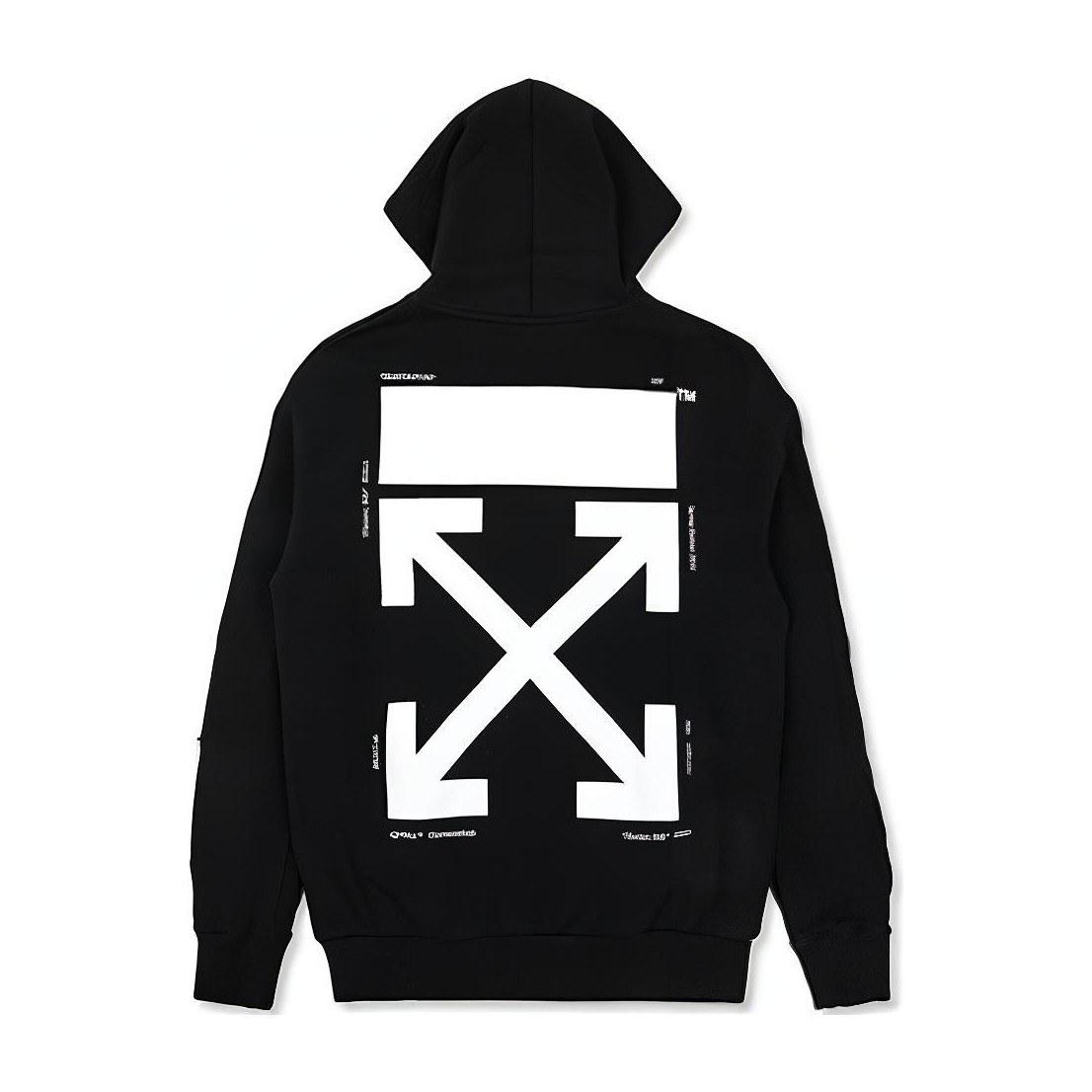 OFF-WHITE Arrow Zip Hoodie Black