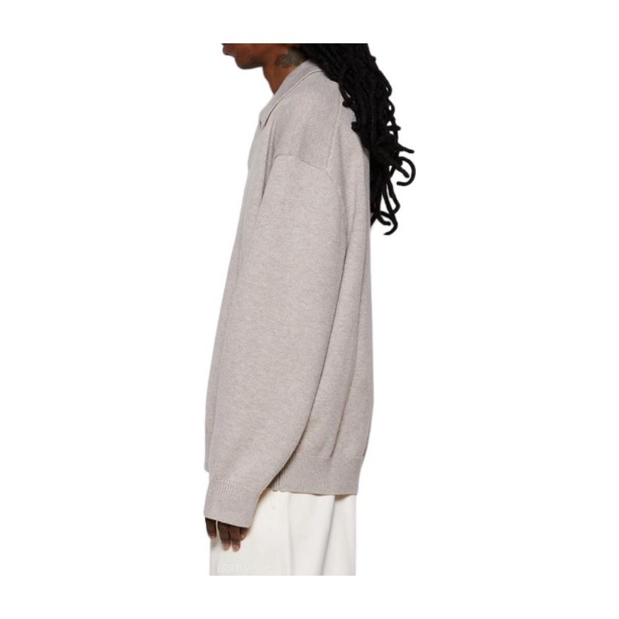 Fear of God Essentials Knit Polo Core Heather