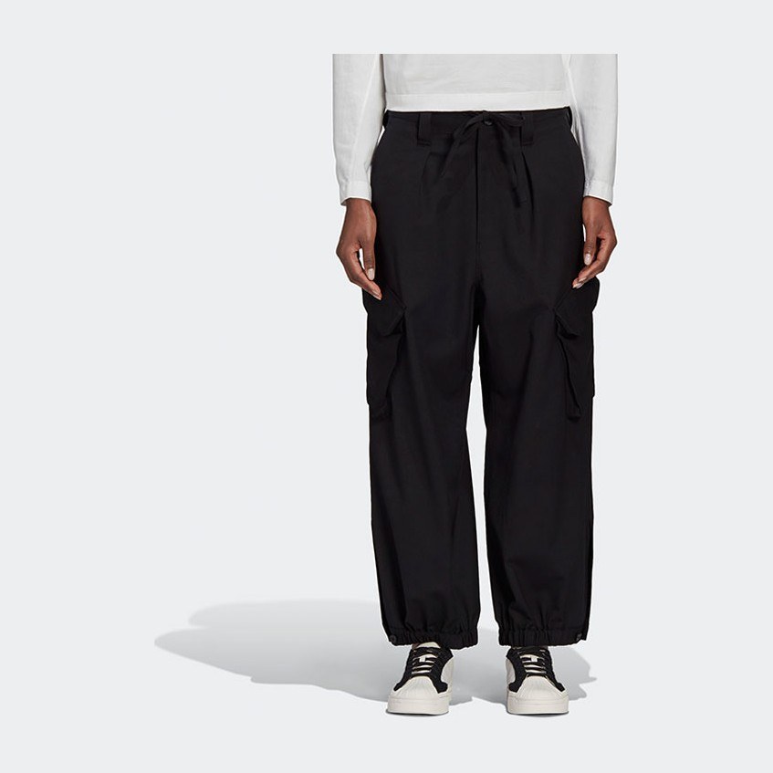 Y-3 Wool Cargo Pants Black