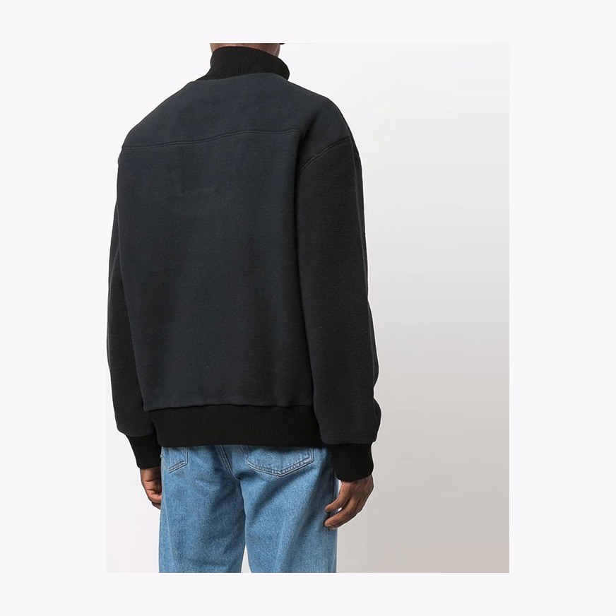 KENZO Logo Embroidered Half-Zip Sweatshirt Black