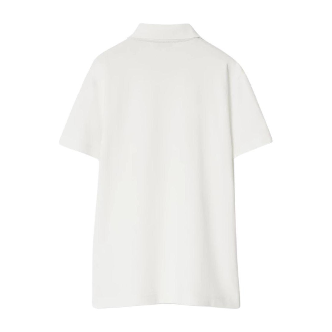 Burberry Logo Print Polo Shirt Salt Crystal