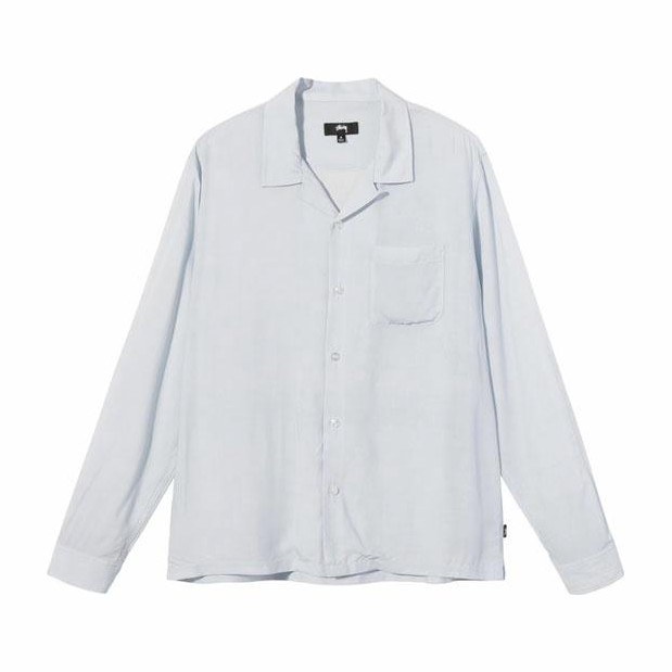 Stussy Long Sleeve Shirt Light Grey