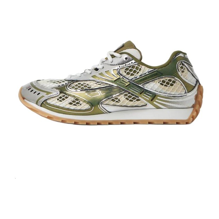 Bottega Veneta Round Toe Low Top Sneakers Brown