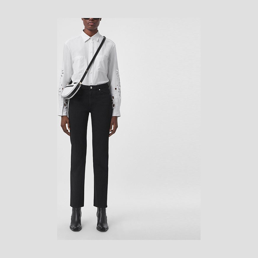 Burberry SS21 Logo Straight Jeans Black
