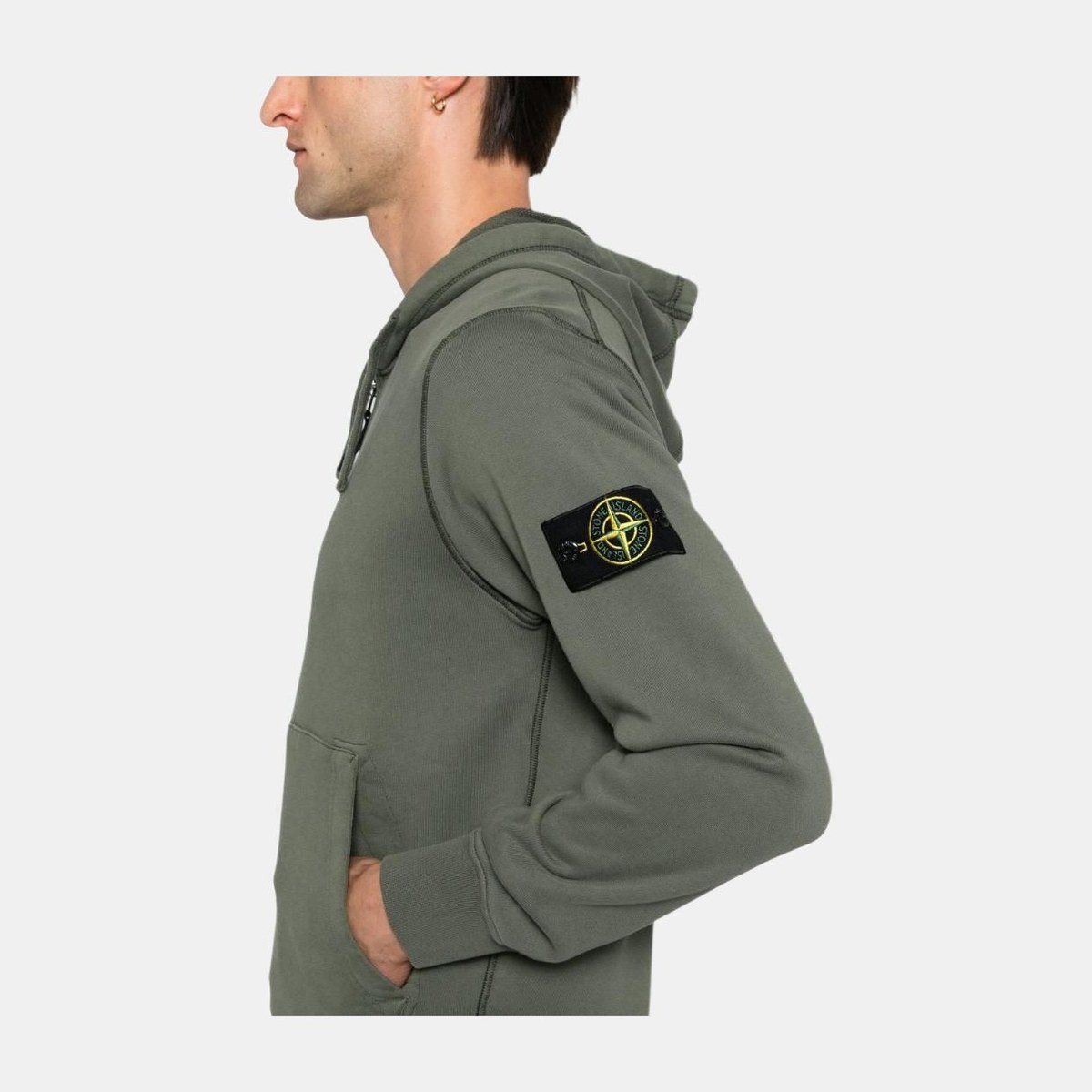 Stone Island Hooded Jacket Green