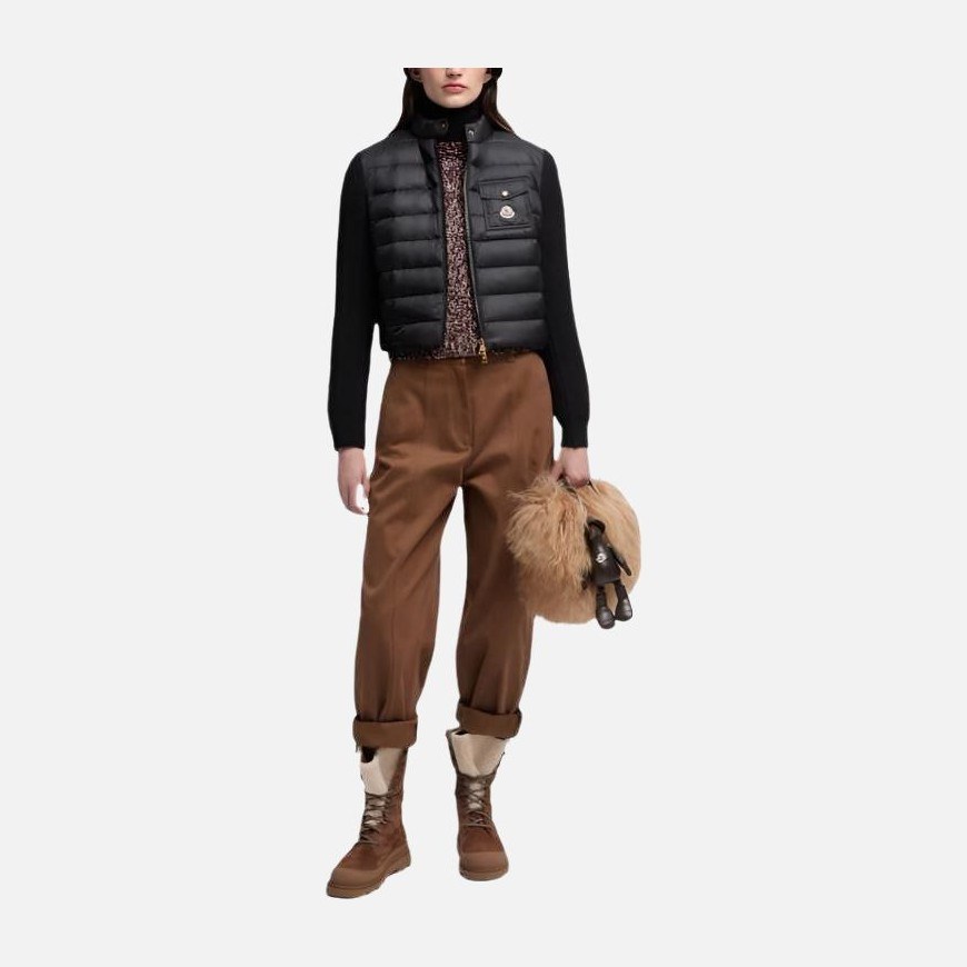 Moncler Padded Corduroy Wool Cardigan