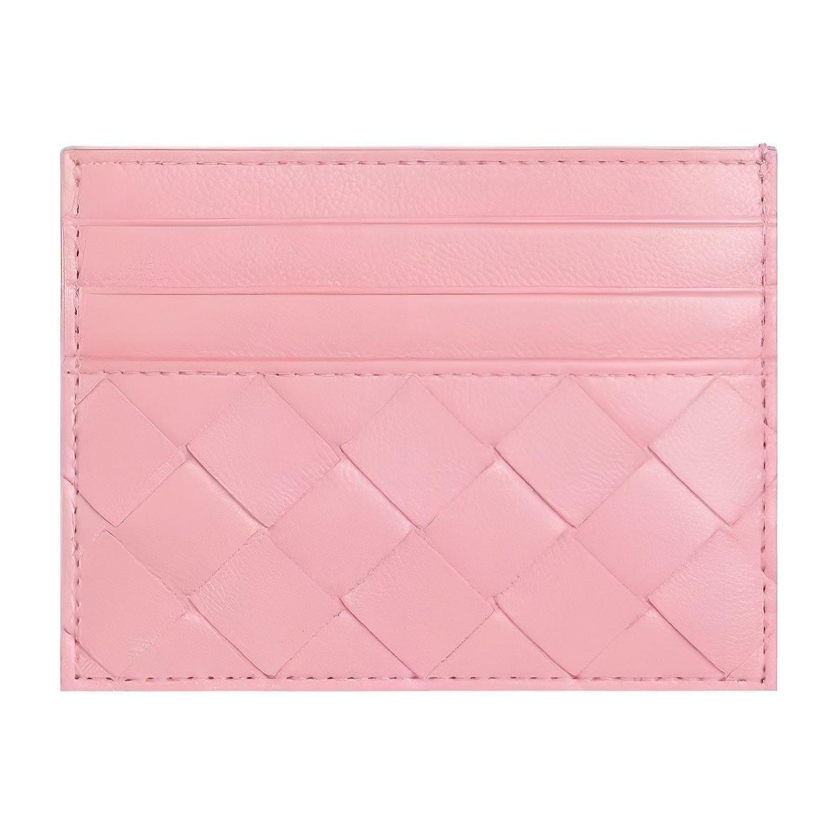 Bottega Veneta Intrecciato Cardholder Pink