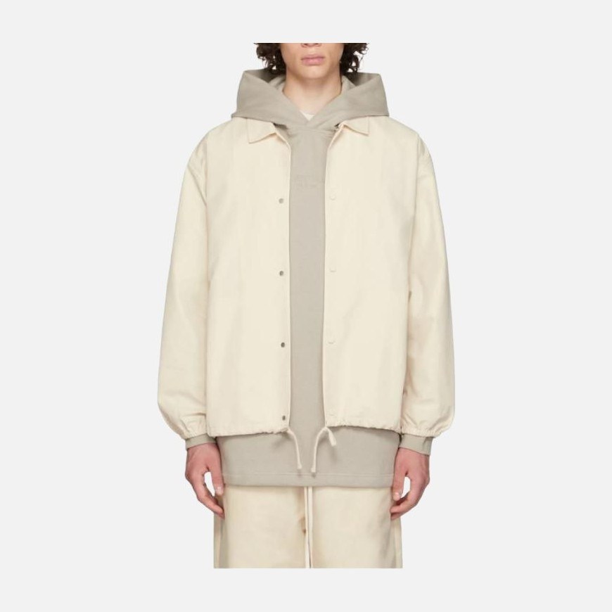 Fear of God Essentials Nylon Coaches Jacket Eggshell