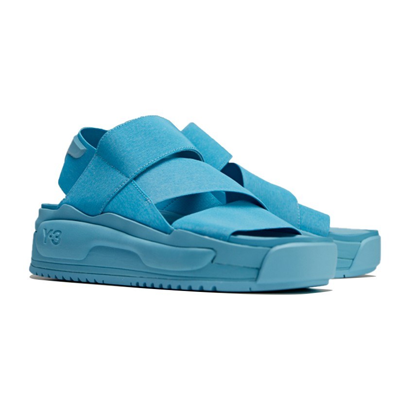 Y-3 Cross Strap Slides Blue