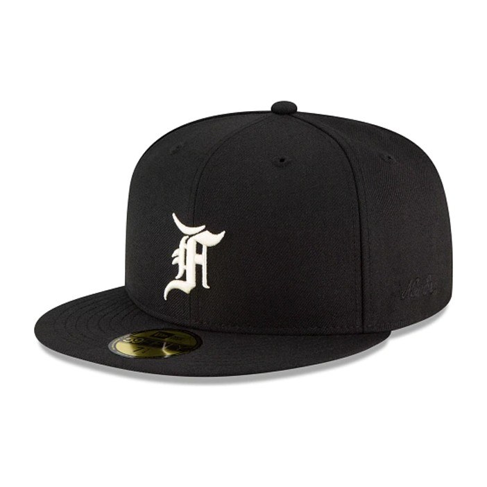 Fear of God Essentials Logo Wool Blend Baseball Cap Black