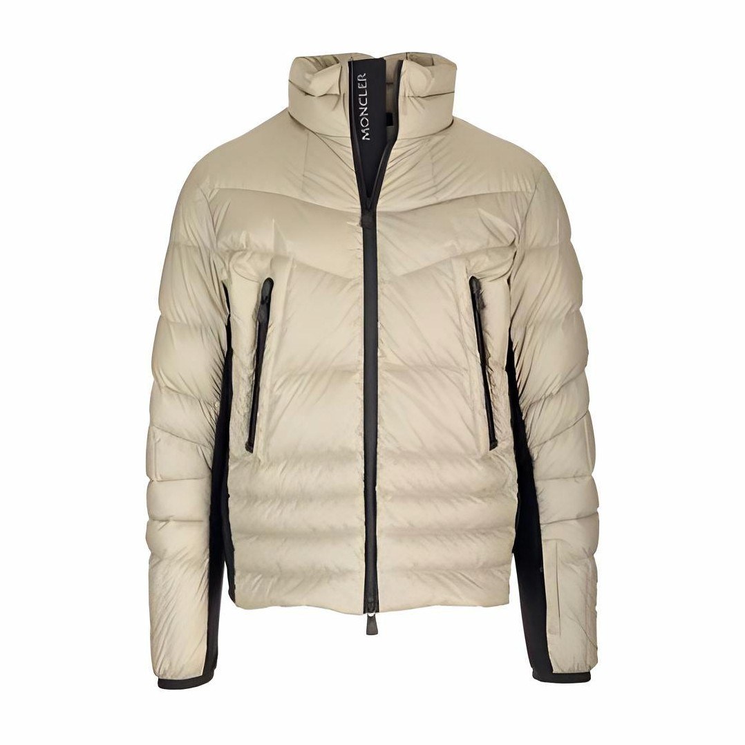 Moncler Slim Fit Zip Jacket Light Beige