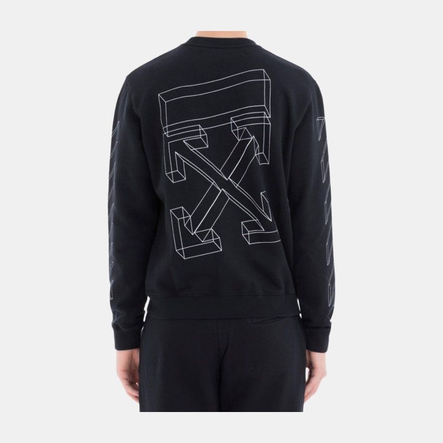 OFF-WHITE Printed Cotton Sweatshirt Black