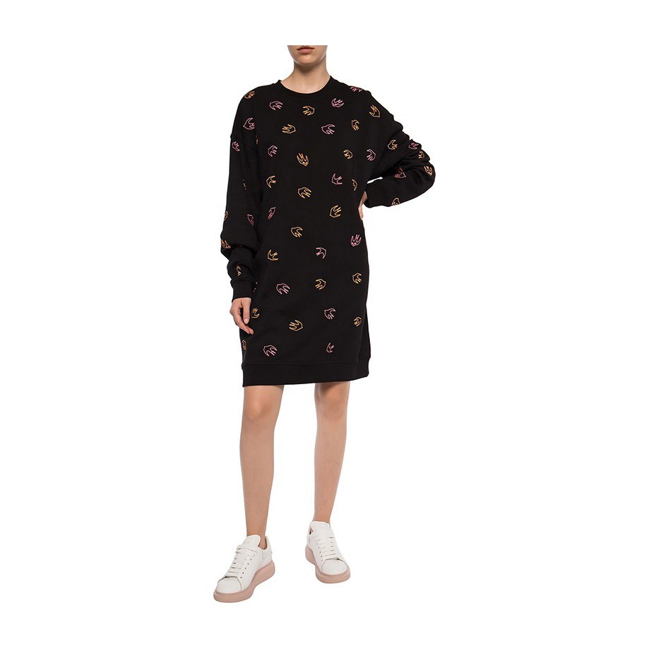 McQ Alexander McQueen Long Sleeve Dress Black