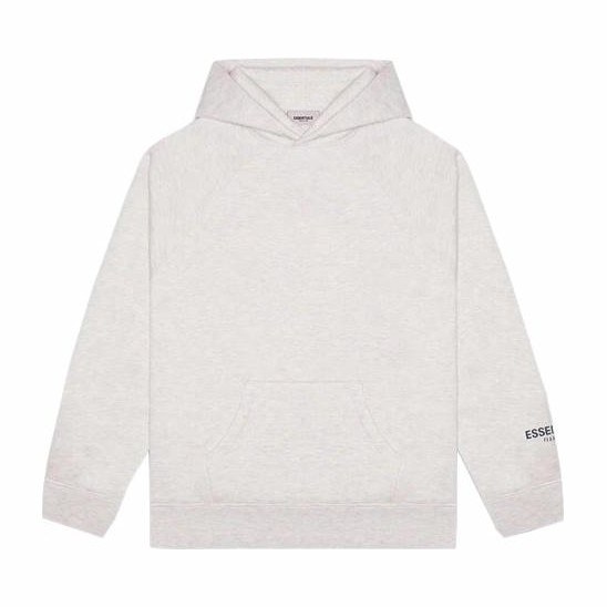 Fear of God Essentials FW20 Core Hoodie Heather Greylogo