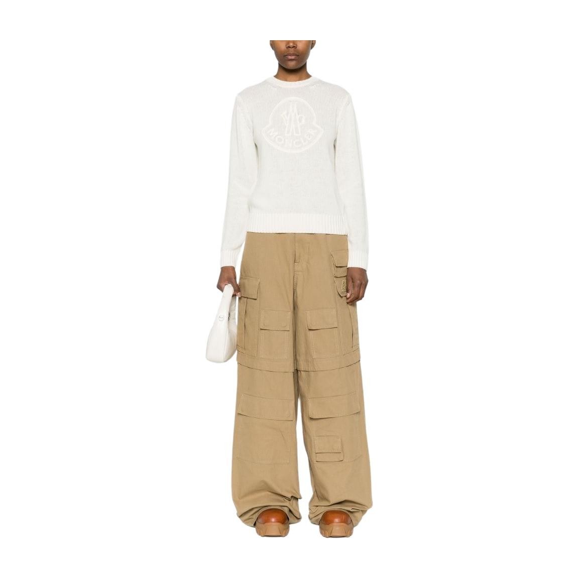 Moncler Embroidered Logo Cashmere Wool Jumper