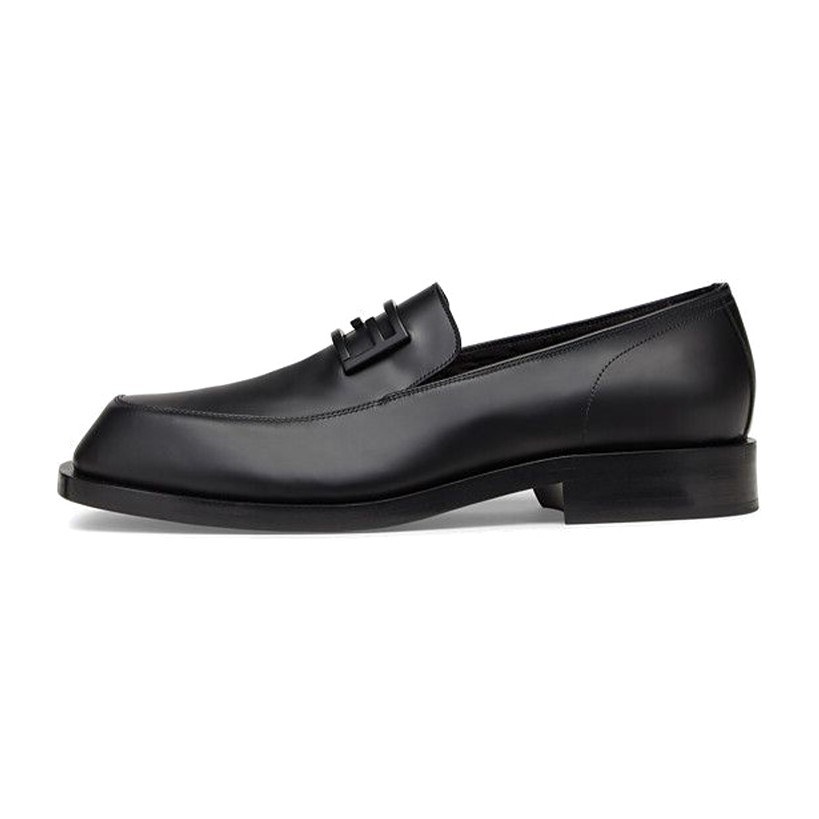 Fendi Leather Loafers Black