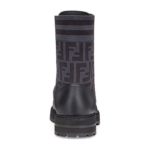 Fendi Leather Ankle Boots Black
