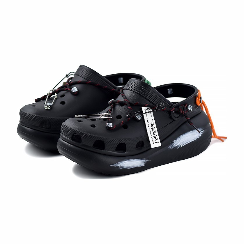 Crocs Classic Clog Black Orange Green