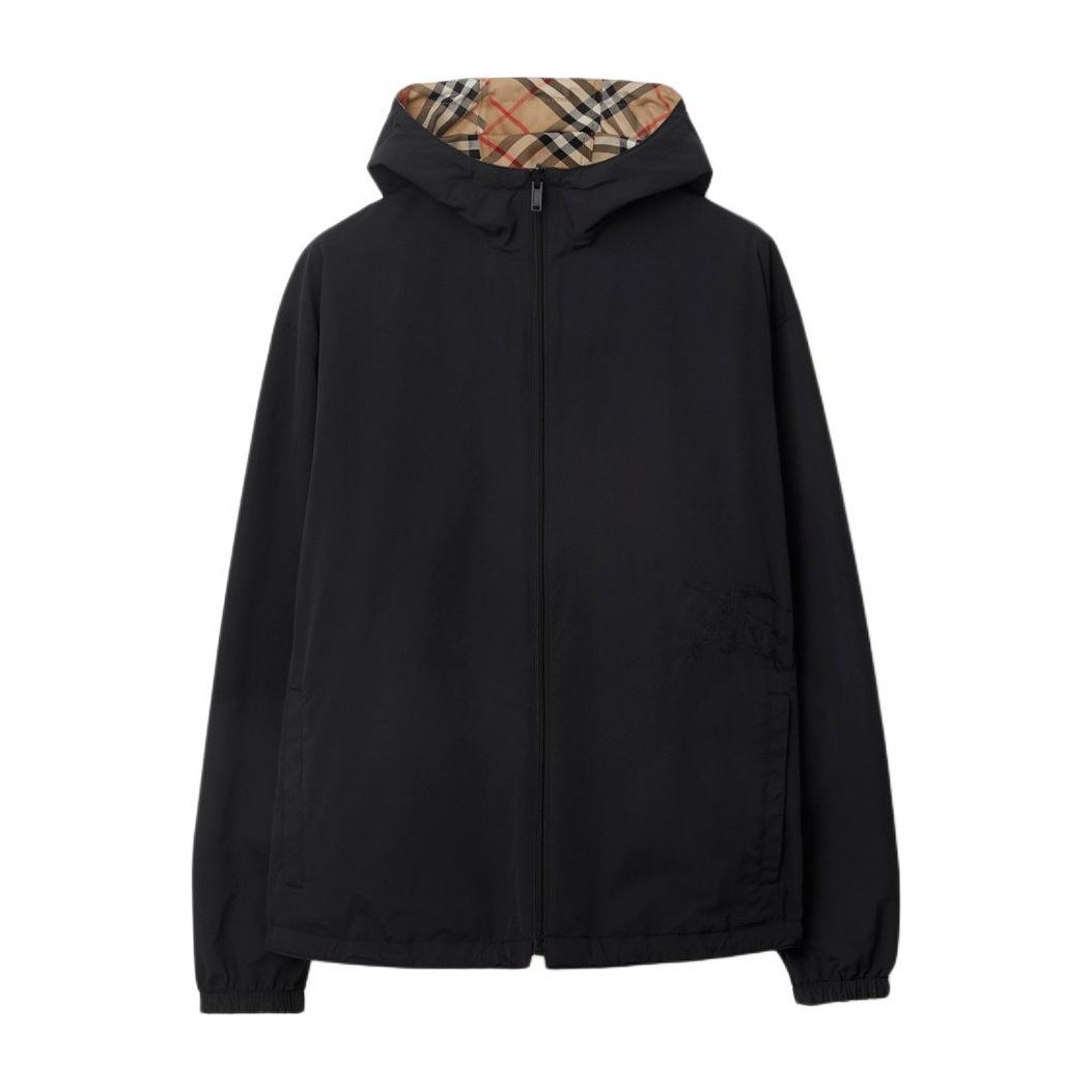 Burberry Equestrian Logo Check Hooded Jacket
