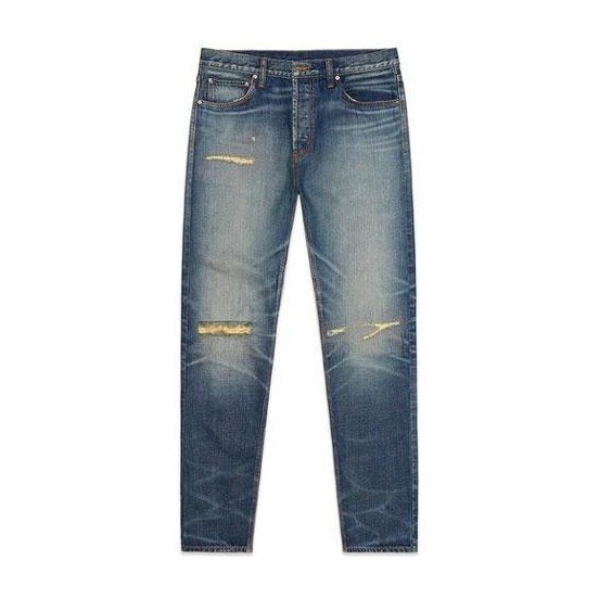 Fear of God Essentials Denim Jeans Distressed Indigo FW20
