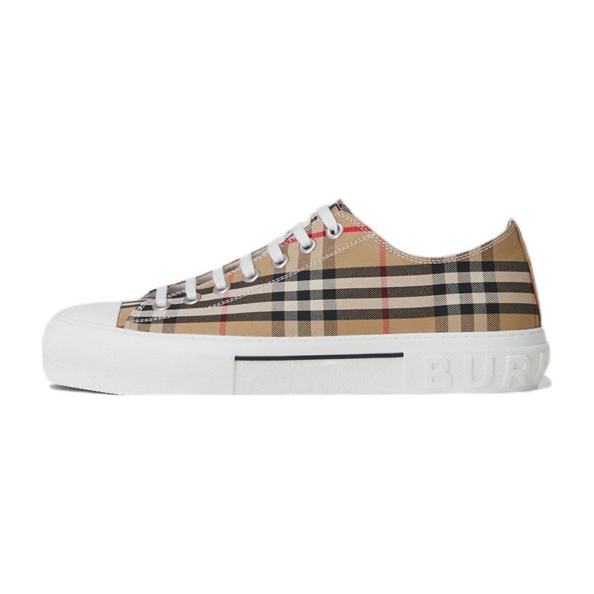 Burberry Vintage Canvas Check Low Sneakers Brown