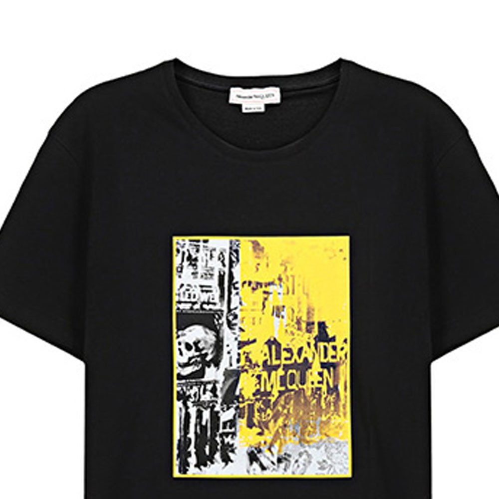 Alexander McQueen SS21 Poster Print T-Shirt Black
