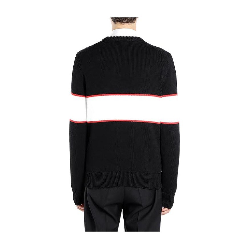 Givenchy Logo Stripe Crewneck Sweater