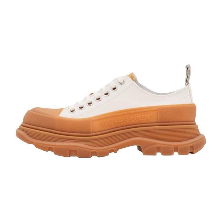 Alexander McQueen Canvas Platform Sneakers White