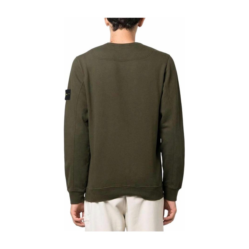 Stone Island Olive Green Crewneck Sweatshirt