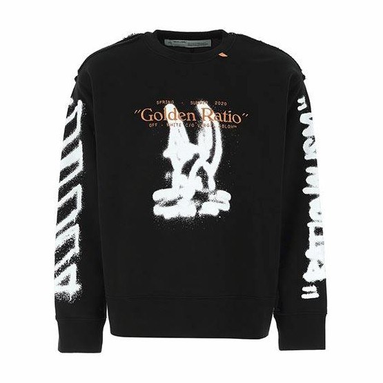 OFF-WHITE Graffiti Long Sleeve Sweatshirt Black