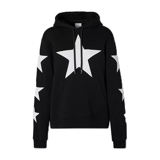Burberry Star Print Hoodie Black