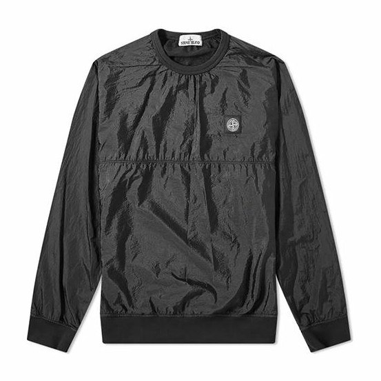 Stone Island Nylon Crewneck Sweatshirt Black