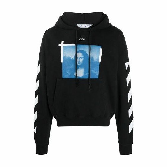 OFF-WHITE SS21 Mona Lisa Photo Print Sweatshirt Black