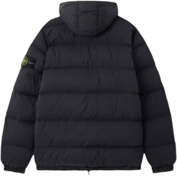 Stone Island Hooded Down Jacket Black