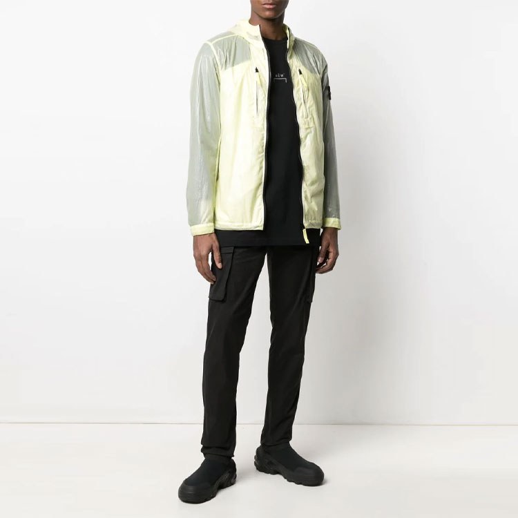 Stone Island SS21 Logo Windbreaker Yellow