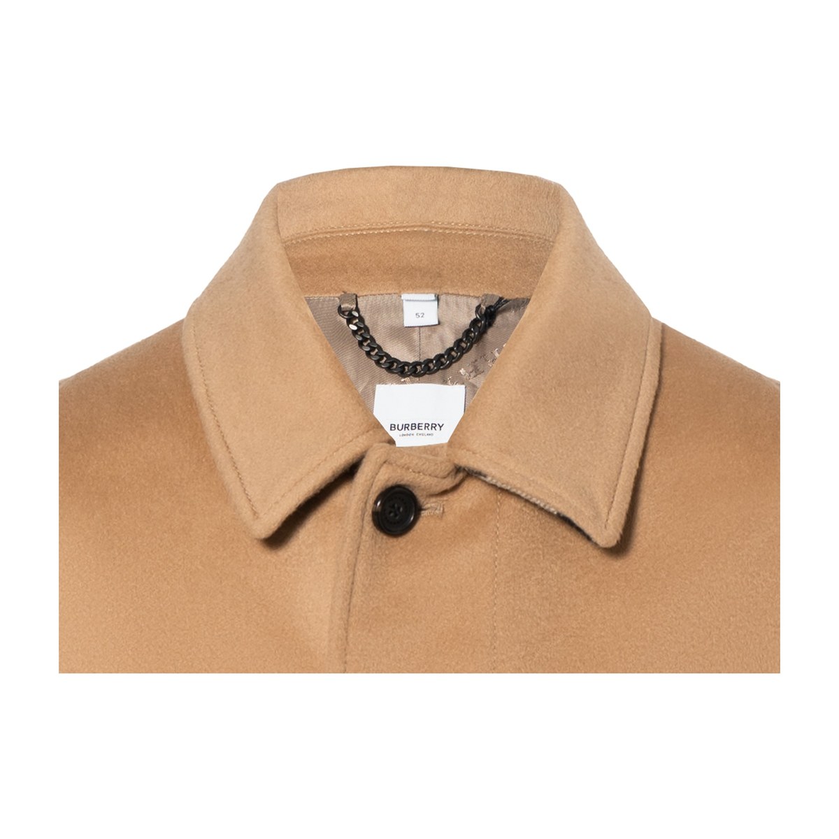 Burberry Wool Single-Breasted Coat Camel