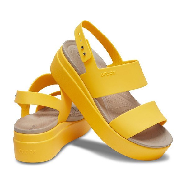 Crocs Brooklyn Platform Sandals Yellow
