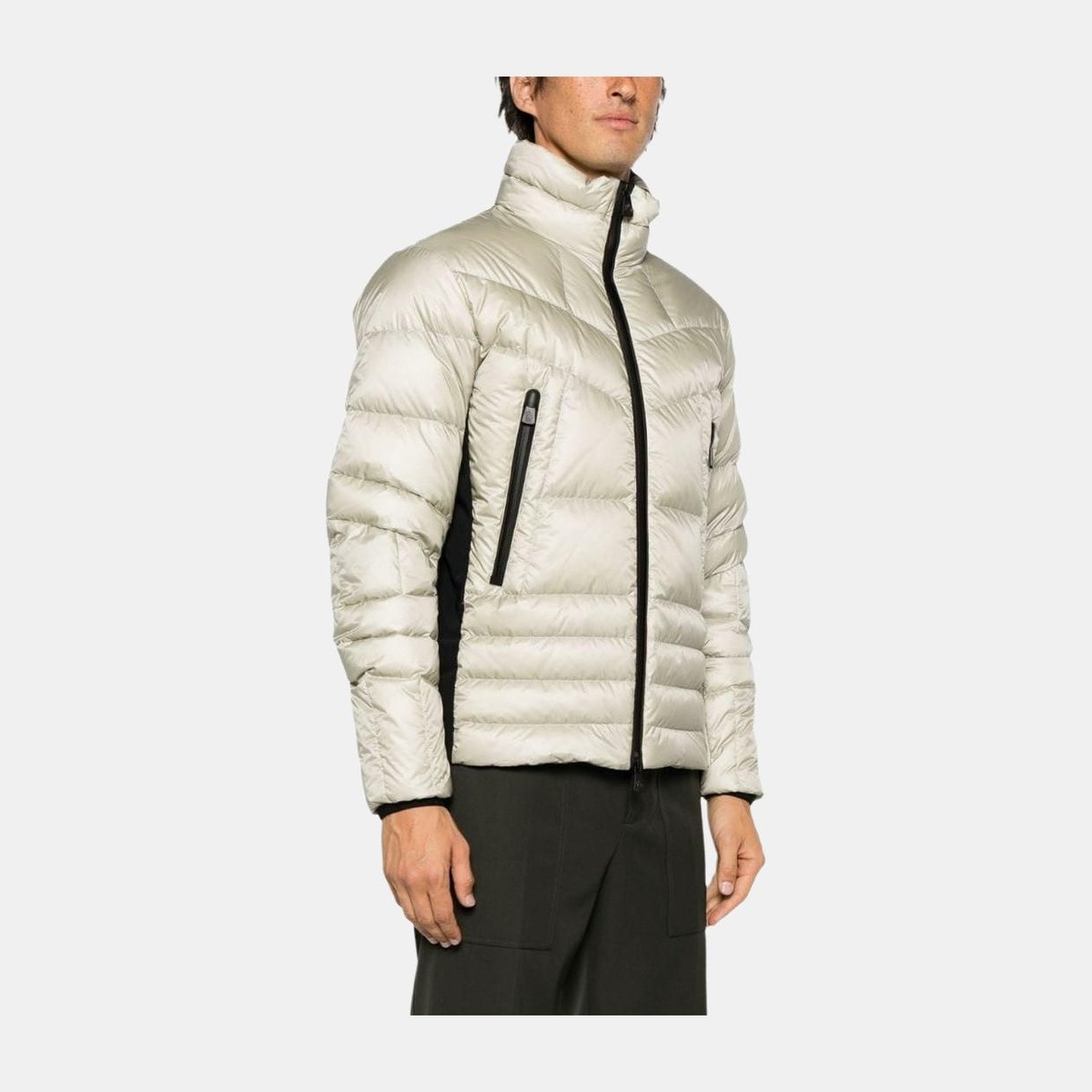 Moncler Slim Fit Zip Jacket Light Beige