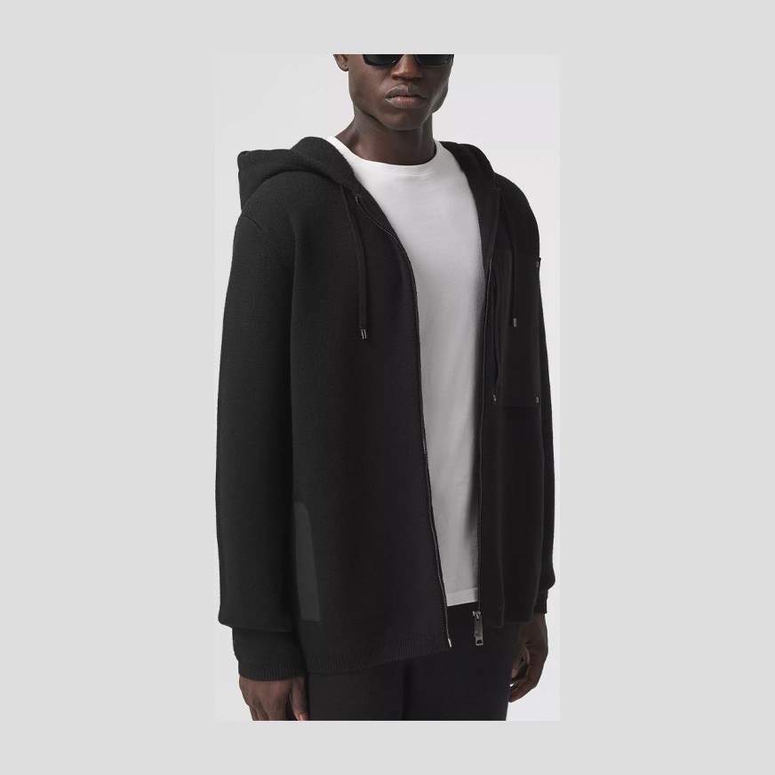Burberry Wool Hoodie Black