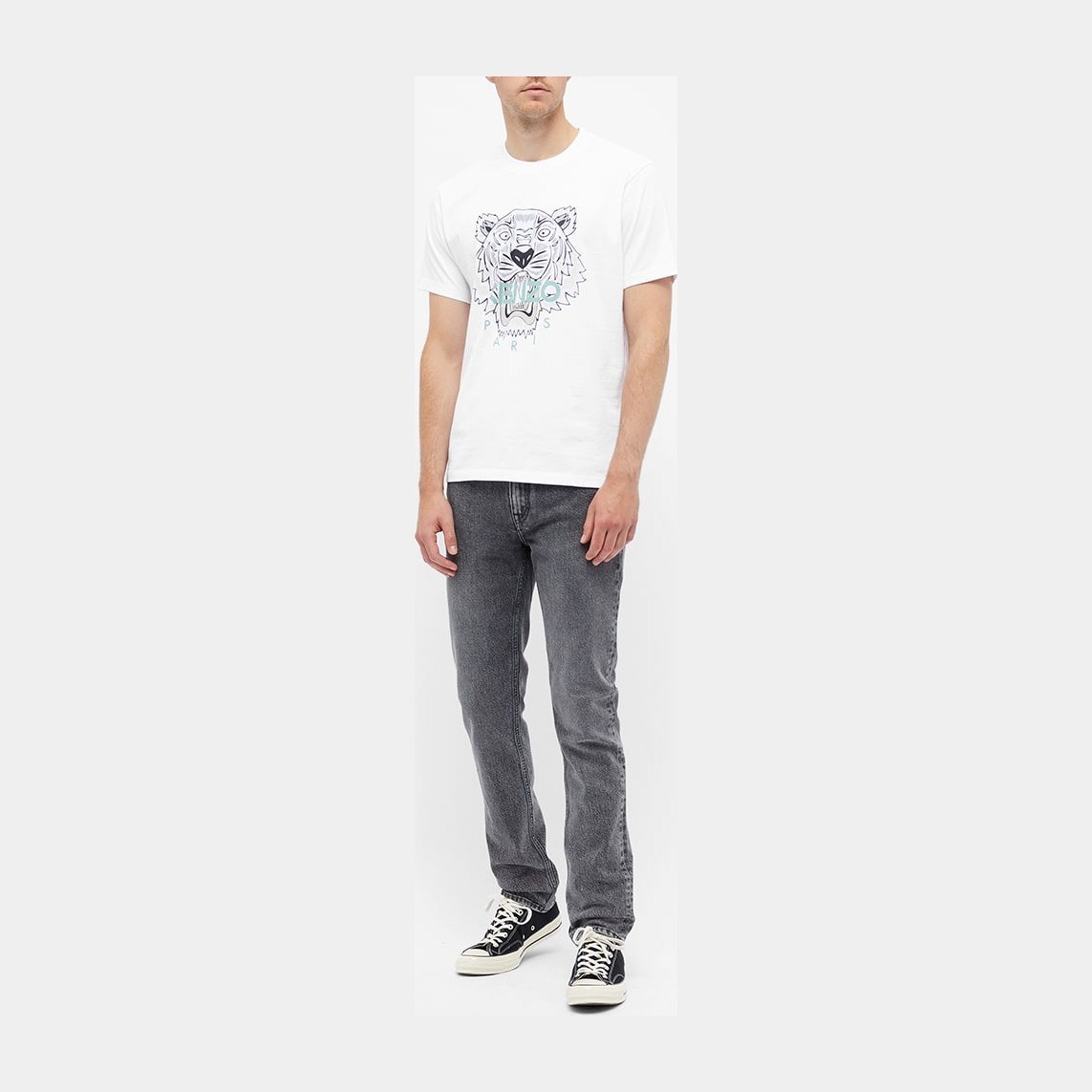 KENZO Tiger Print Crewneck T-Shirt White