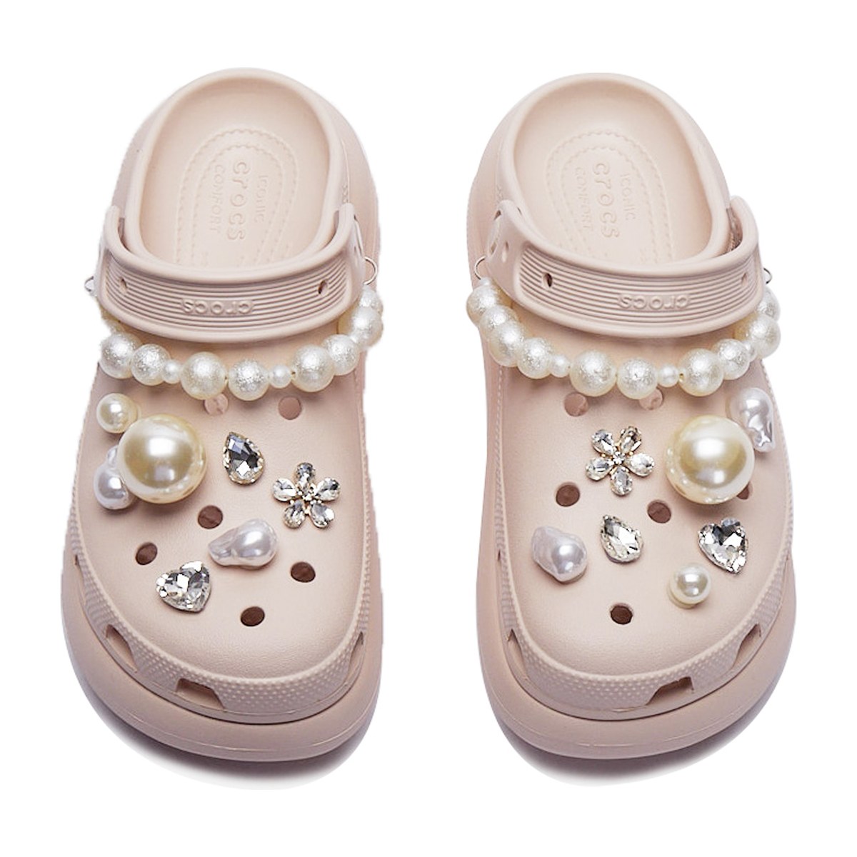 Crocs Pink Bubble Clogs