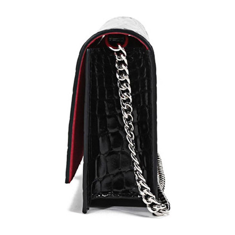 Alexander McQueen Chain Leather Clutch Small Black