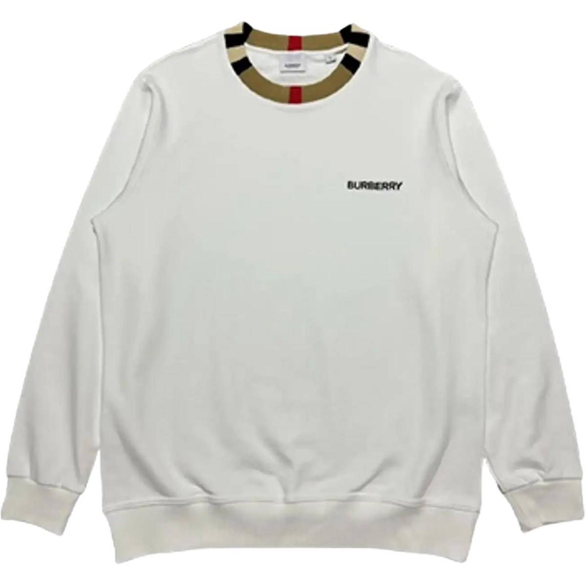 Burberry Logo Crewneck Sweatshirt White