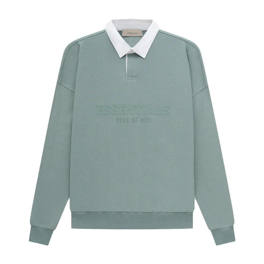 Fear of God Essentials SS23 Henley Rugby Sycamore Logo Polo