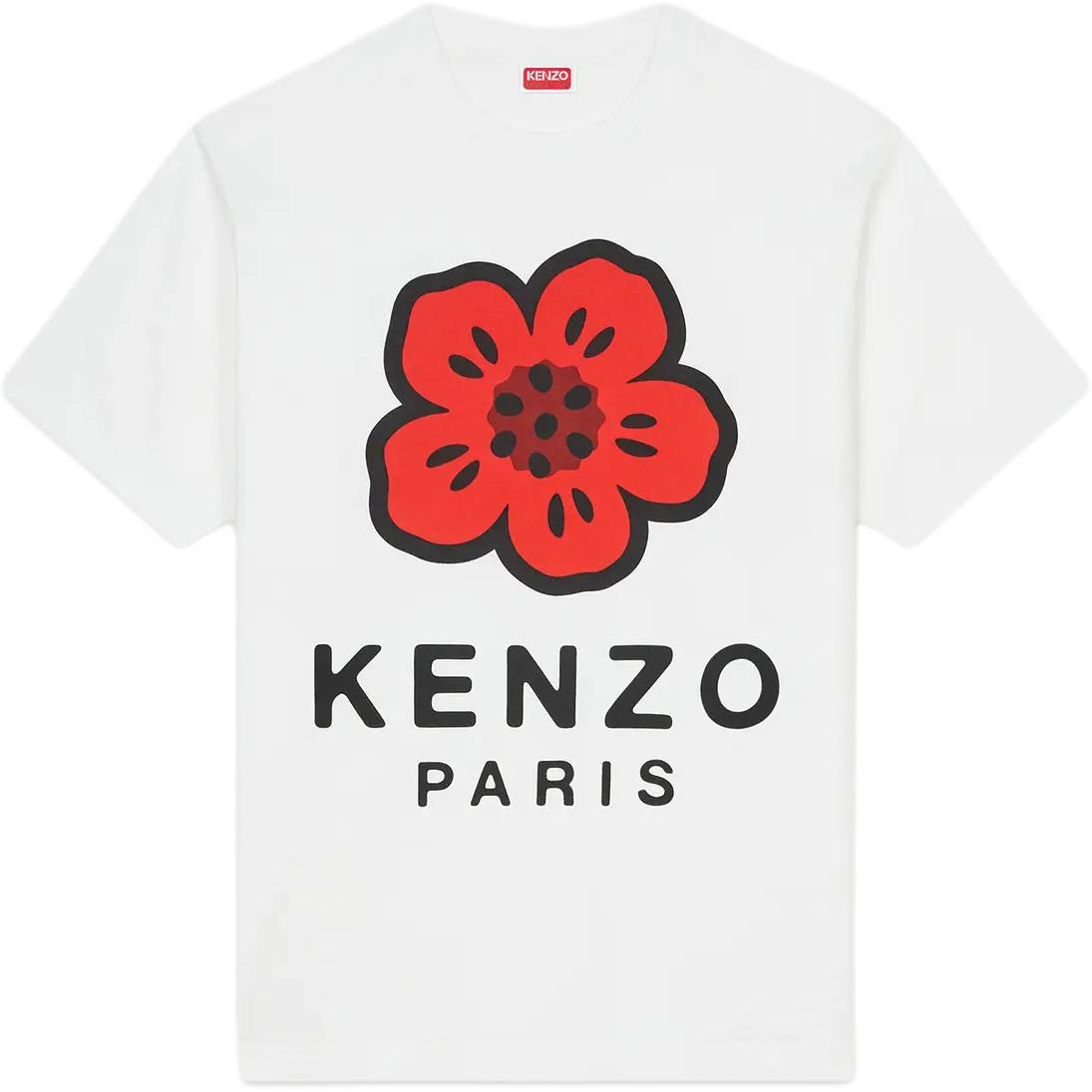 KENZO Logo Floral T-Shirt White