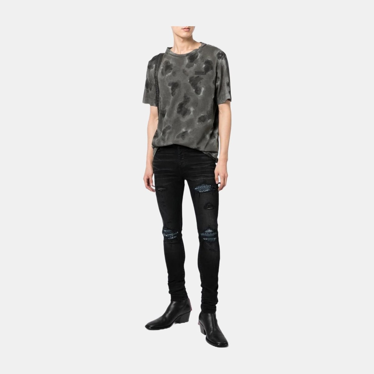 AMIRI FW22 Distressed Skinny Jeans Black