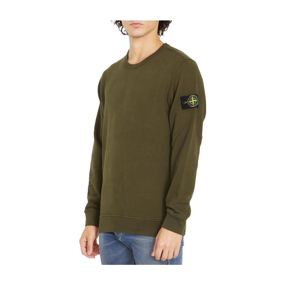 Stone Island Olive Green Crewneck Sweatshirt