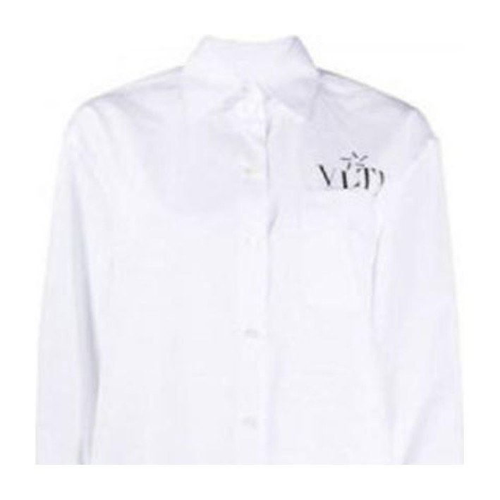 Valentino Logo Cotton Shirt White